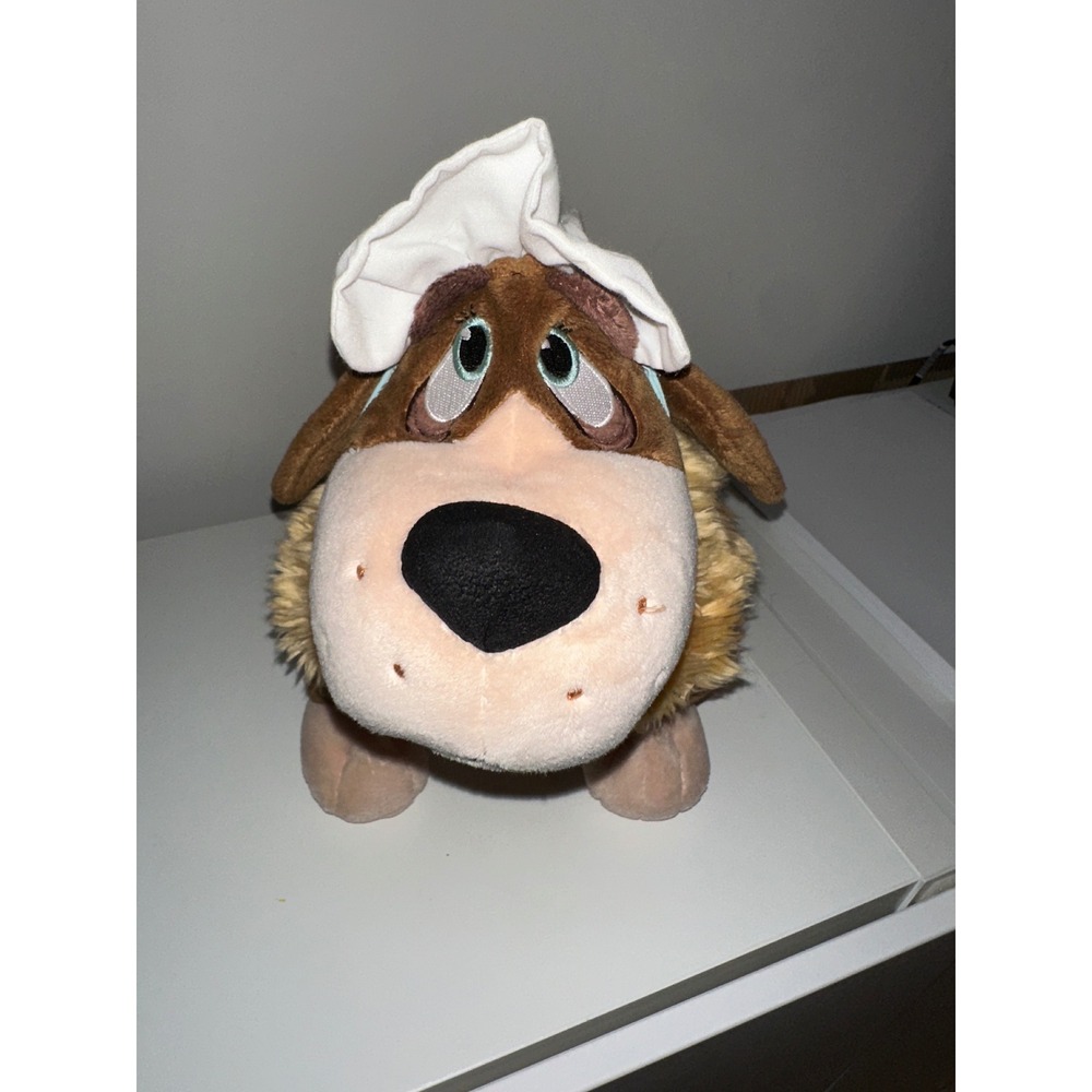 Disney Store Peter Pan Nana Dog Plush Stuffed Animal Nurse Cap Brown 14 Inch EUC